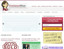 Tablet Screenshot of freelancemom.com